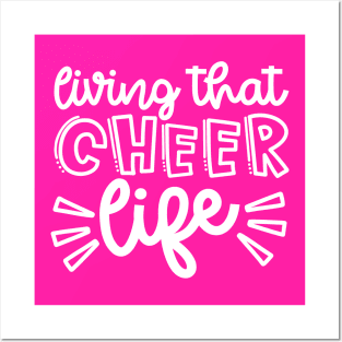 Living That Cheer Life Cheerleader Cheer Mom Cute Posters and Art